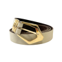 Elvy riem Suède 25620 Ecru/Goudkleurig