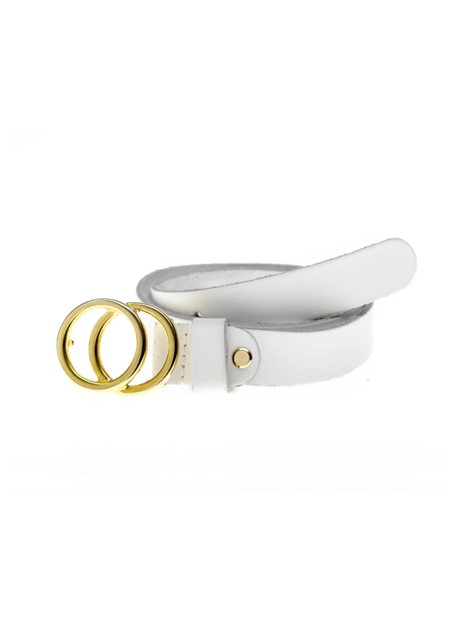 Elvy riem Circles 25842 Wit/Goudkleurig