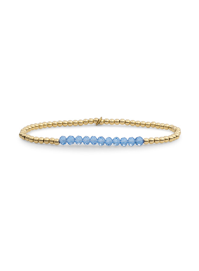 Sparkling Jewels armband Universe Aquamarine Goudkleurig