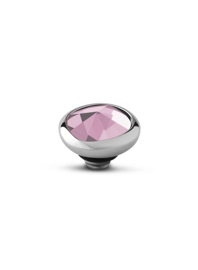 Melano Twisted meddy Cloud CZ Milk Pink Zilverkleurig