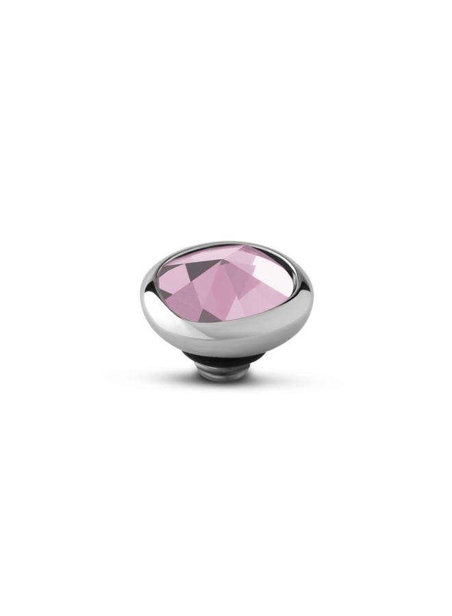Melano Twisted meddy Cloud CZ Milk Pink Zilverkleurig