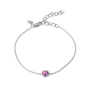 Melano Friends armband Scarlett CZ Fuchsia Zilverkleurig