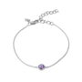Melano Friends armband Scarlett CZ Lavender Zilverkleurig