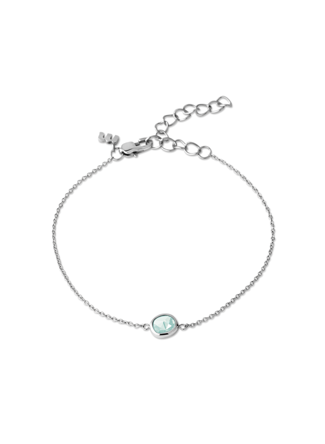 Melano Friends armband Scarlett CZ Turquoise Zilverkleurig