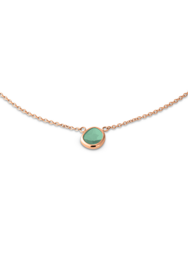 Melano Friends ketting Layla CZ Lime Rosékleurig