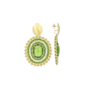 LOTT. oorbellen Jamie Ovaal L Groen/Goud Verguld
