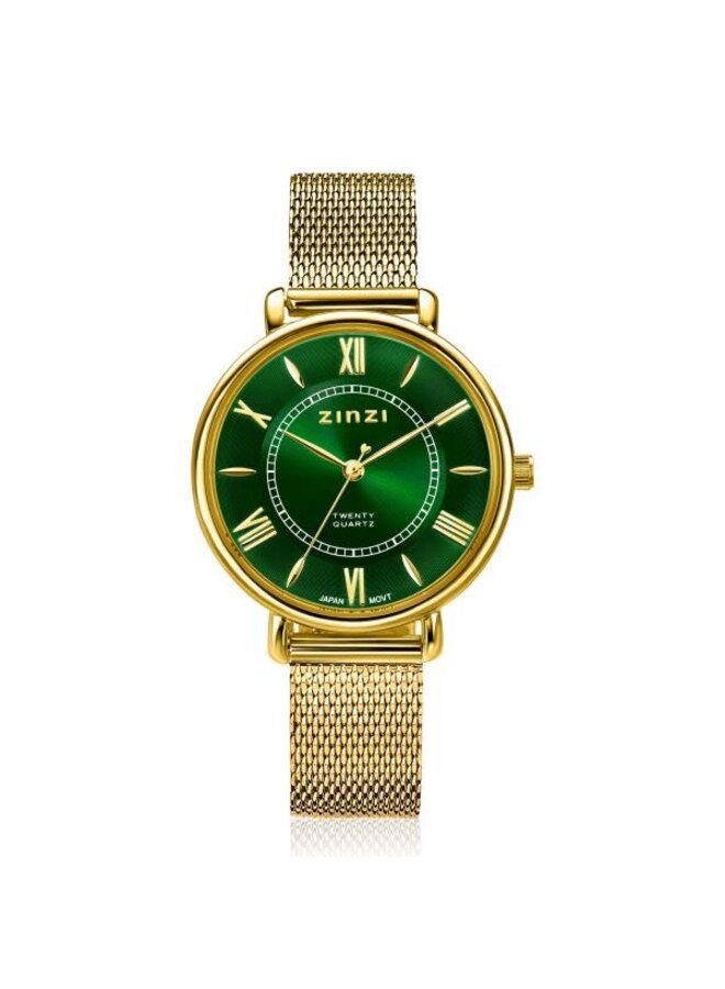 Zinzi horloge Twenty ZIW2054 Goudkleurig/Groen