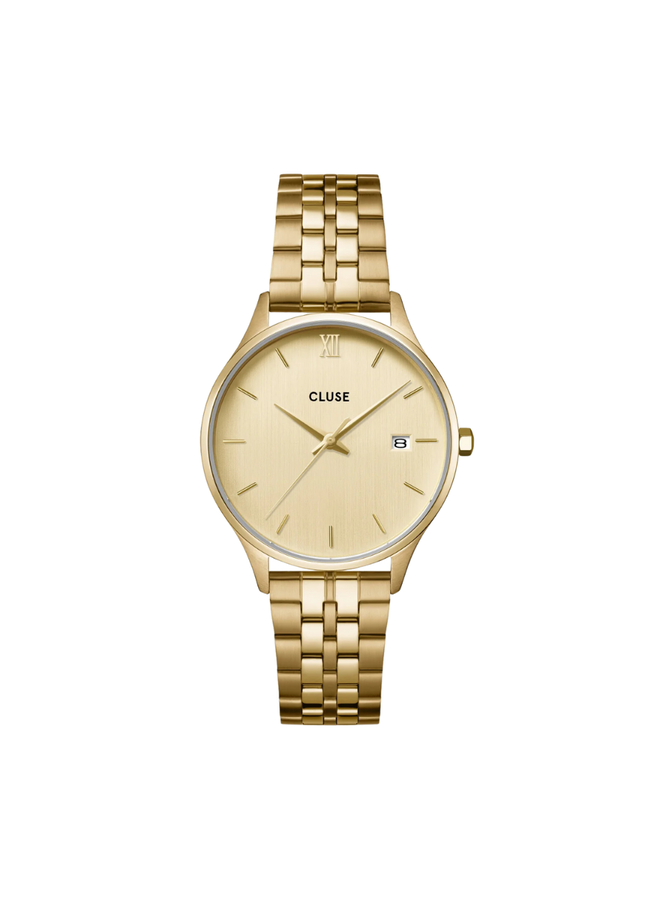 CLUSE horloge Minuit Date Goudkleurig