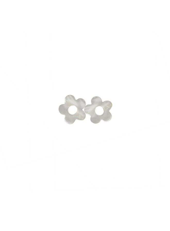 Bauer Basics oorbelhangers Bloem S Wit