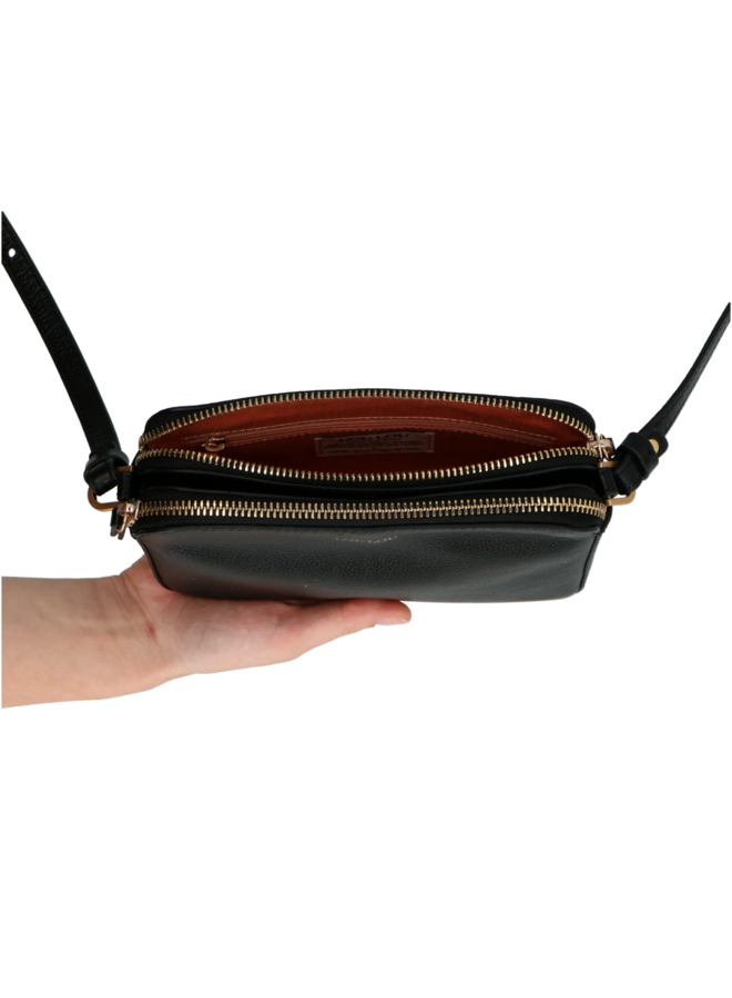 LouLou tas Sue Zwart/Goudkleurig