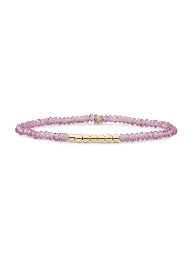 Sparkling Jewels armband Reverse Universe Aubergine Quartz Goudkleurig