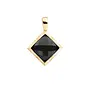Sparkling Jewels pendant Cushion Cut Onyx Goudkleurig