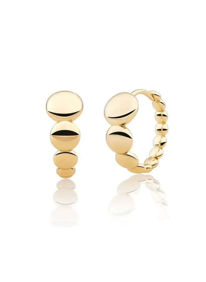 Sparkling Jewels creolen Bubble Huggies Goudkleurig