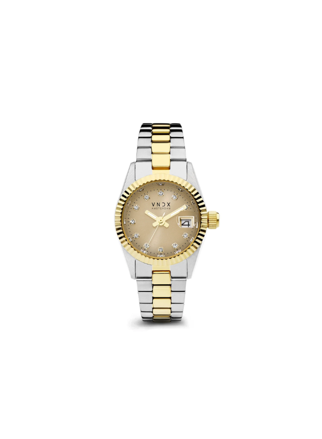 VNDX horloge Dare Devil XS MT43002 04 Zilver Goudkleurig Beige Jewelz More