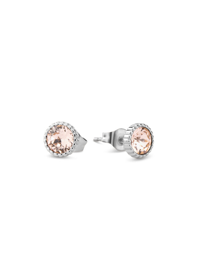 Melano Friends oorbellen Hannah CZ Silk F. Zilverkleurig