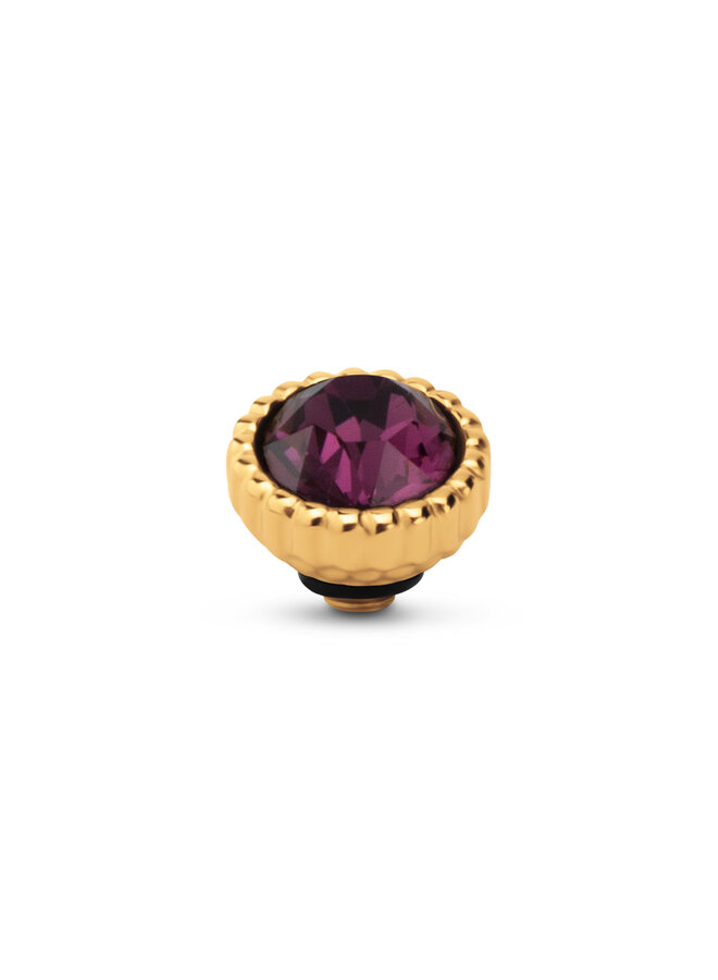 Melano Twisted meddy Bali Petite CZ Amethyst Goudkleurig