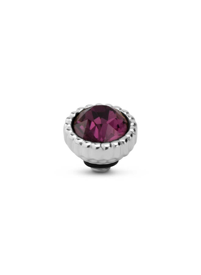 Melano Twisted meddy Bali Petite CZ Amethyst Zilverkleurig