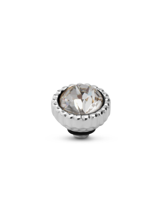 Melano Twisted meddy Bali Petite CZ Crystal F. Zilverkleurig
