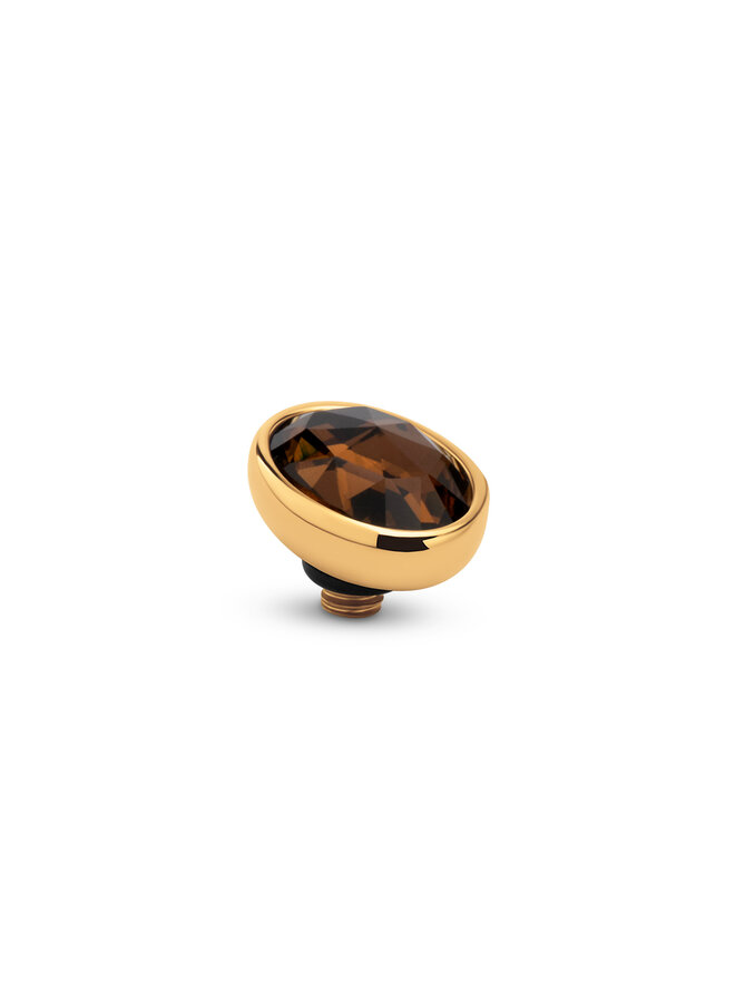 Melano Twisted meddy Misty CZ Coffee Goudkleurig