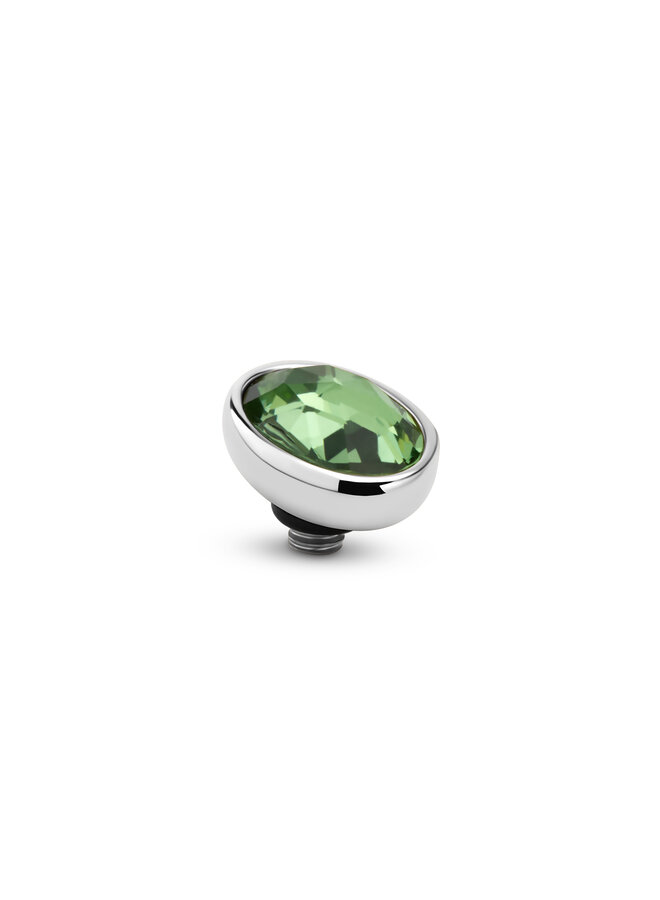 Melano Twisted meddy Misty CZ Lime Zilverkleurig