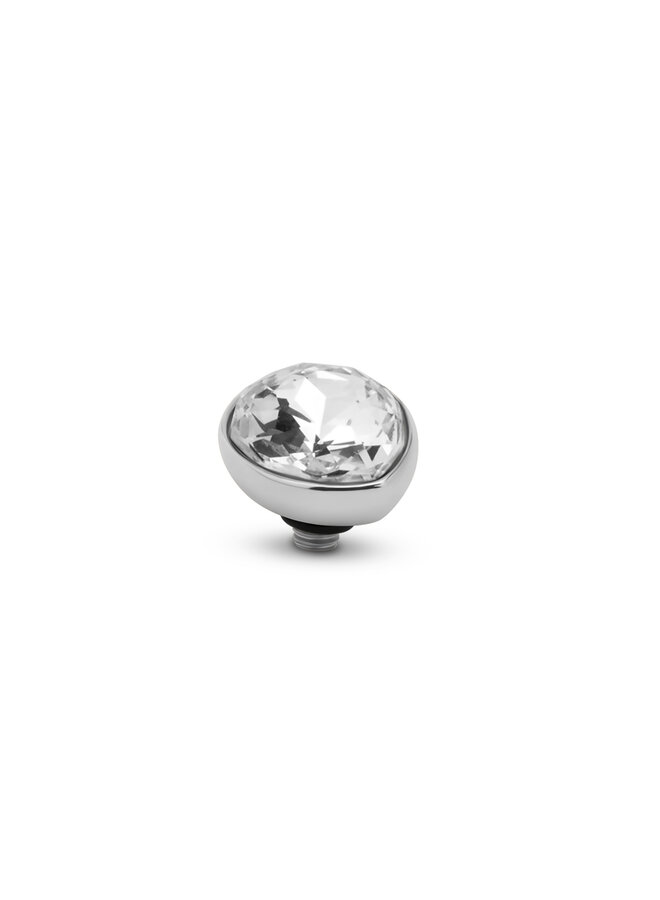 Melano Twisted meddy Raindrop Crystal F. Zilverkleurig