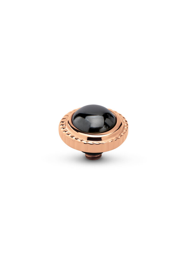Melano Twisted meddy Smooth Gem Hematite Rosékleurig