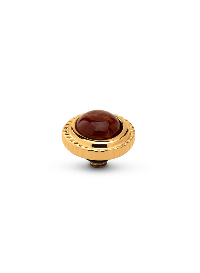 Melano Twisted meddy Smooth Gem Rainbow Jasper Goudkleurig