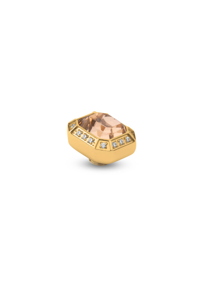 Melano Vivid meddy Emerald CZ L. Peach Goudkleurig