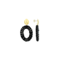 LOTT. oorbellen Danee Ovaal Zwart/Goud Verguld