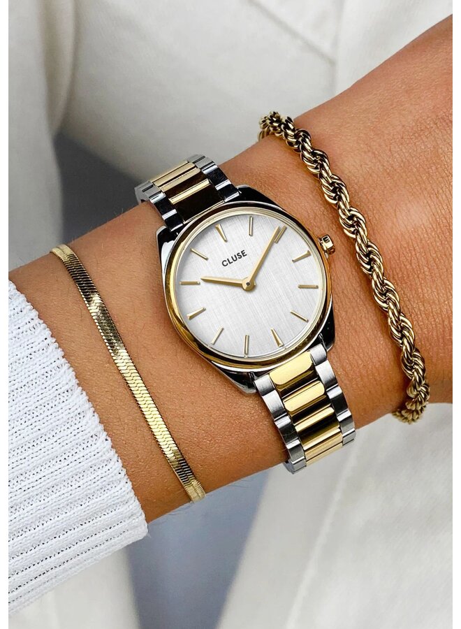 CLUSE horloge Féroce Mini Zilver-/Goudkleurig