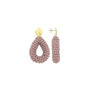 LOTT. oorbellen Berry Druppel S Donker Lila/Goud Verguld