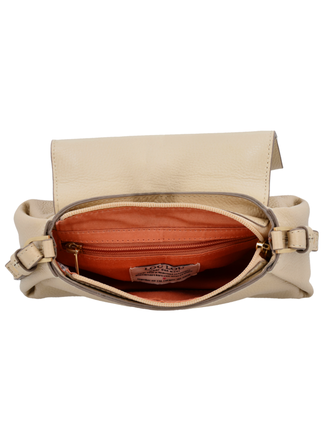 LouLou tas Bamboo Mae Beige/Goudkleurig