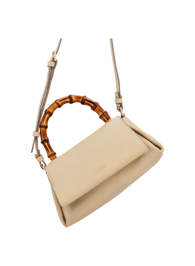 LouLou tas Bamboo Mae Beige/Goudkleurig
