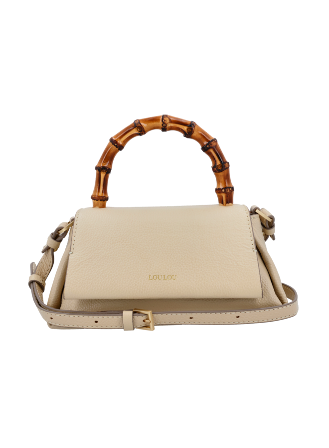 LouLou tas Bamboo Mae Beige/Goudkleurig