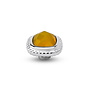 Melano Vivid meddy Bali CZ Square Bright Yellow Zilverkleurig