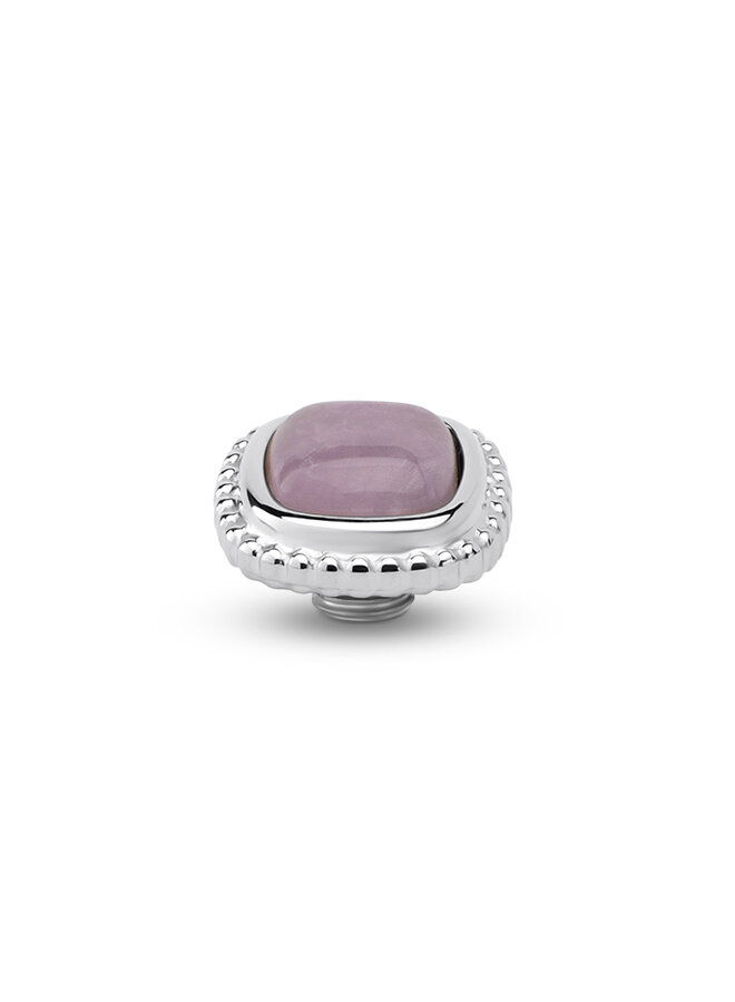 Melano Vivid meddy Bali Gem Square Amethyst Zilverkleurig