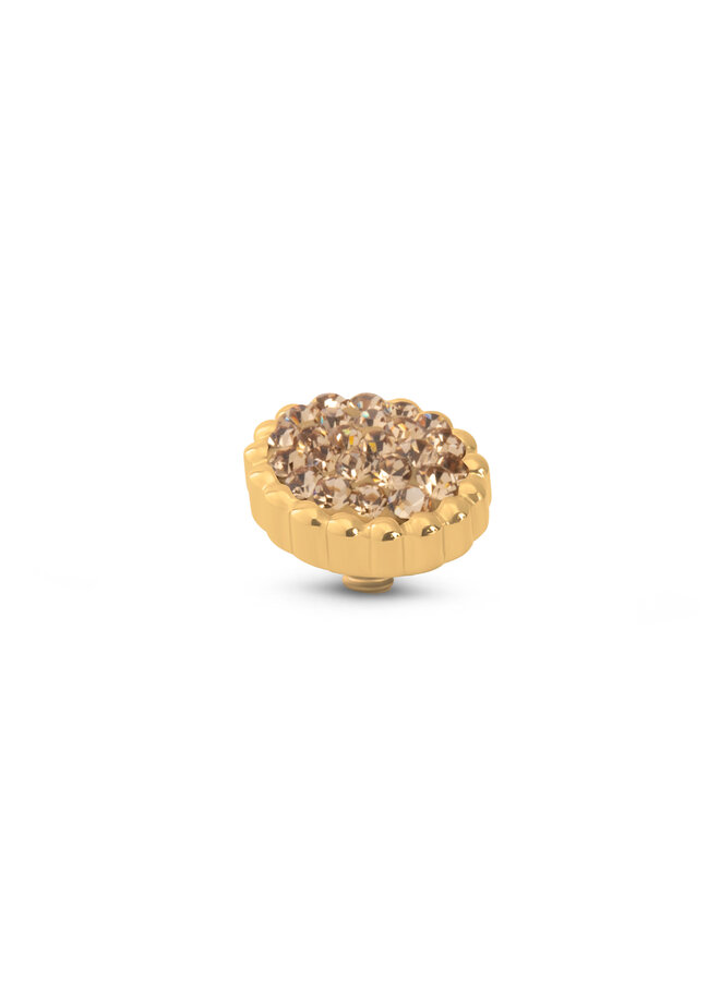 Melano Twisted meddy Bali Flat Champagne Goudkleurig