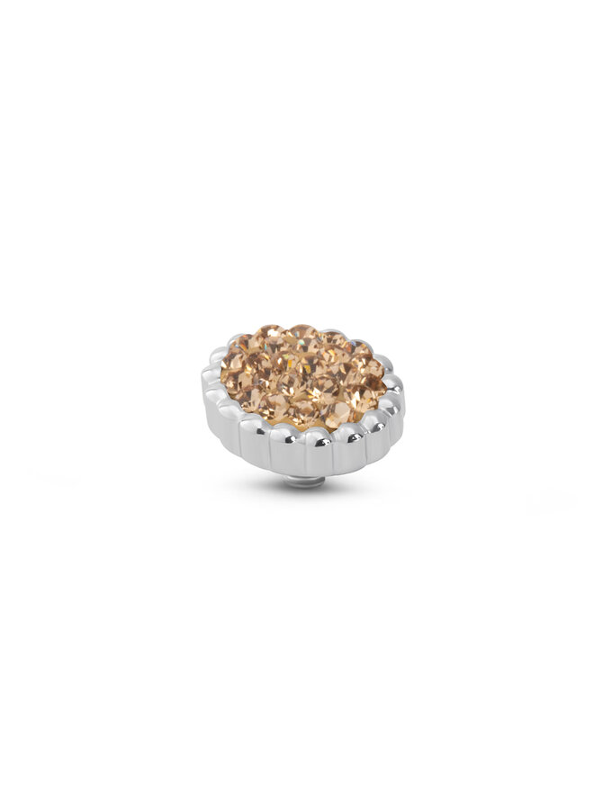 Melano Twisted meddy Bali Flat Champagne Zilverkleurig