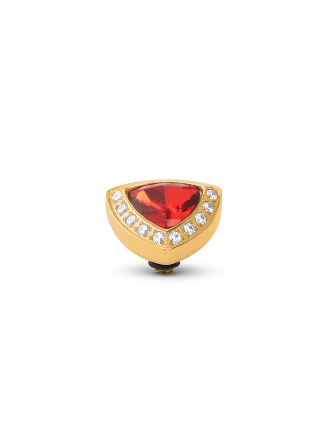 Melano Twisted meddy Pyramid Stone Coral Red Goudkleurig