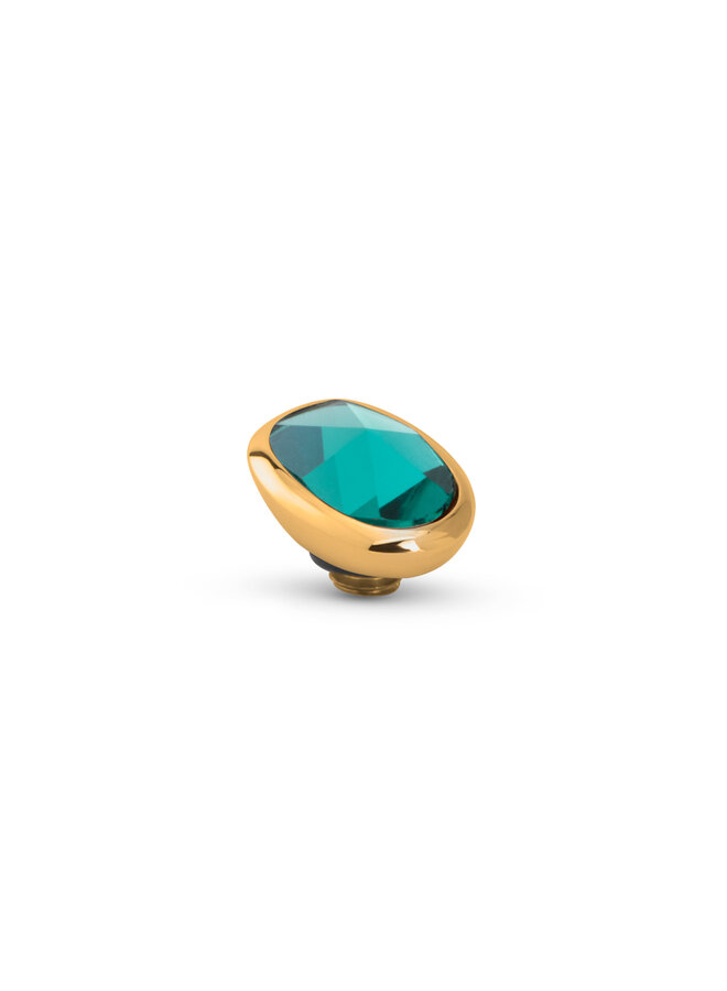 Melano Twisted meddy Cloudy Oval Turquoise Goudkleurig