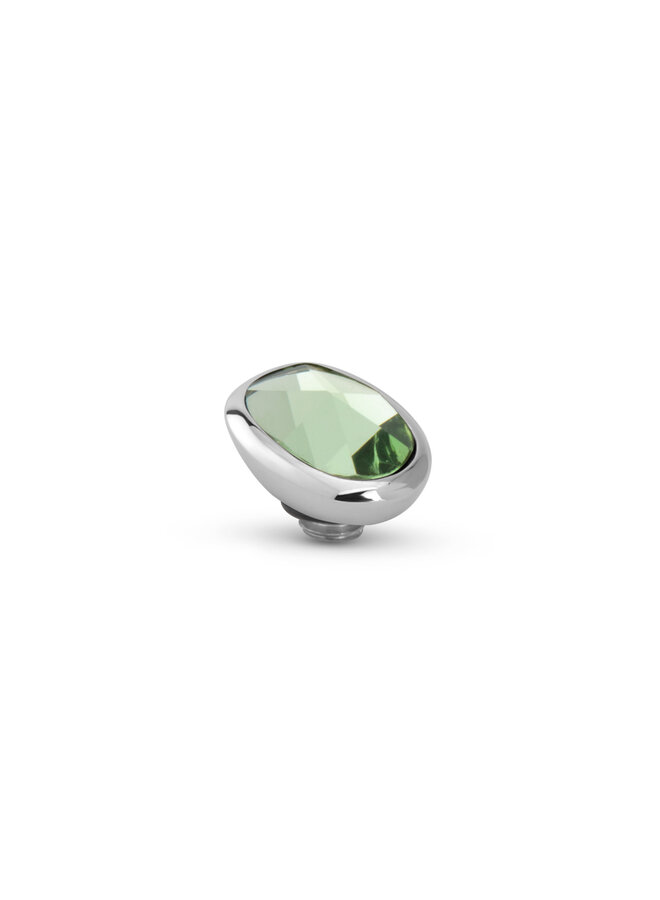 Melano Twisted meddy Cloudy Oval Lime Zilverkleurig