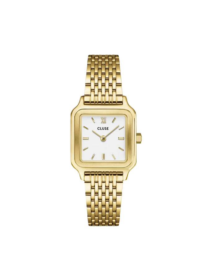 CLUSE horloge Gracieuse Petite Goudkleurig/Wit