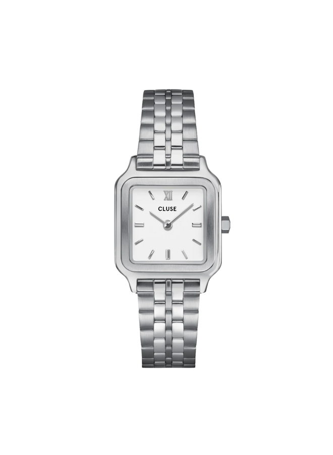 CLUSE horloge Gracieuse Petite Zilverkleurig/Wit