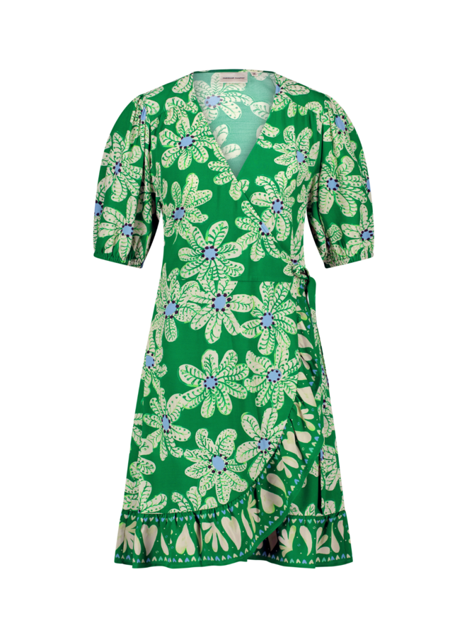 Jurk Ariel Green Glow/Pool Blue