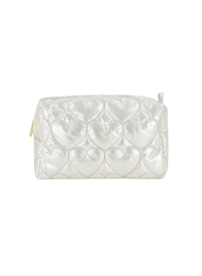 My Jewellery toilettas Padded Hartjes Zilverkleurig