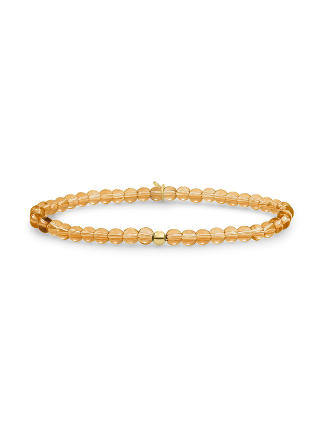 Sparkling Jewels armband Saturn Small Light Gold Citrine Quartz Goudkleurig