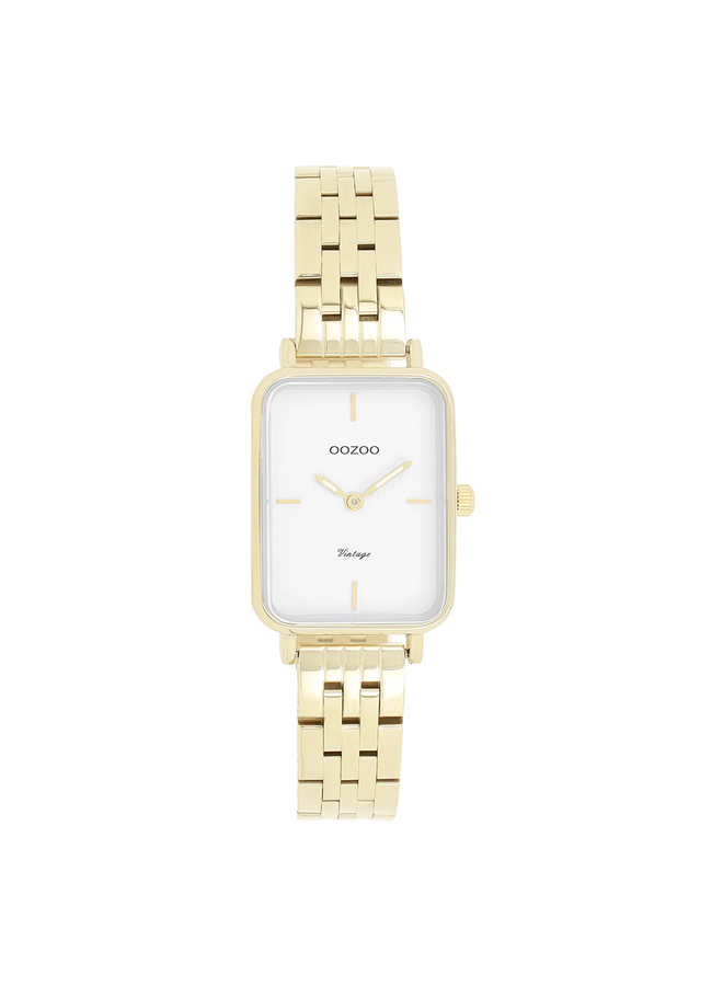 OOZOO Vintage horloge C20418 Goudkleurig/Wit