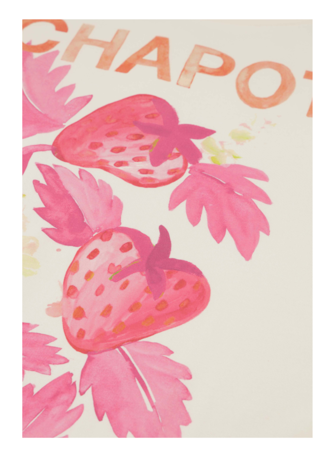 T-shirt Steve Sketchbook Cosy White/Coral