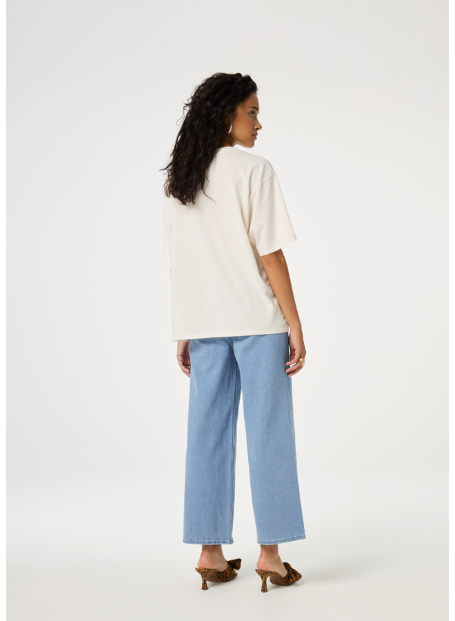 T-shirt Steve Sketchbook Cosy White/Coral