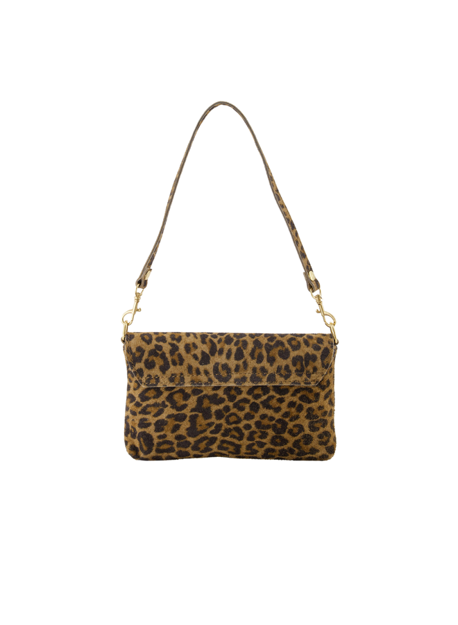 Jewelz tas Lara Suède Luipaard/Goudkleurig